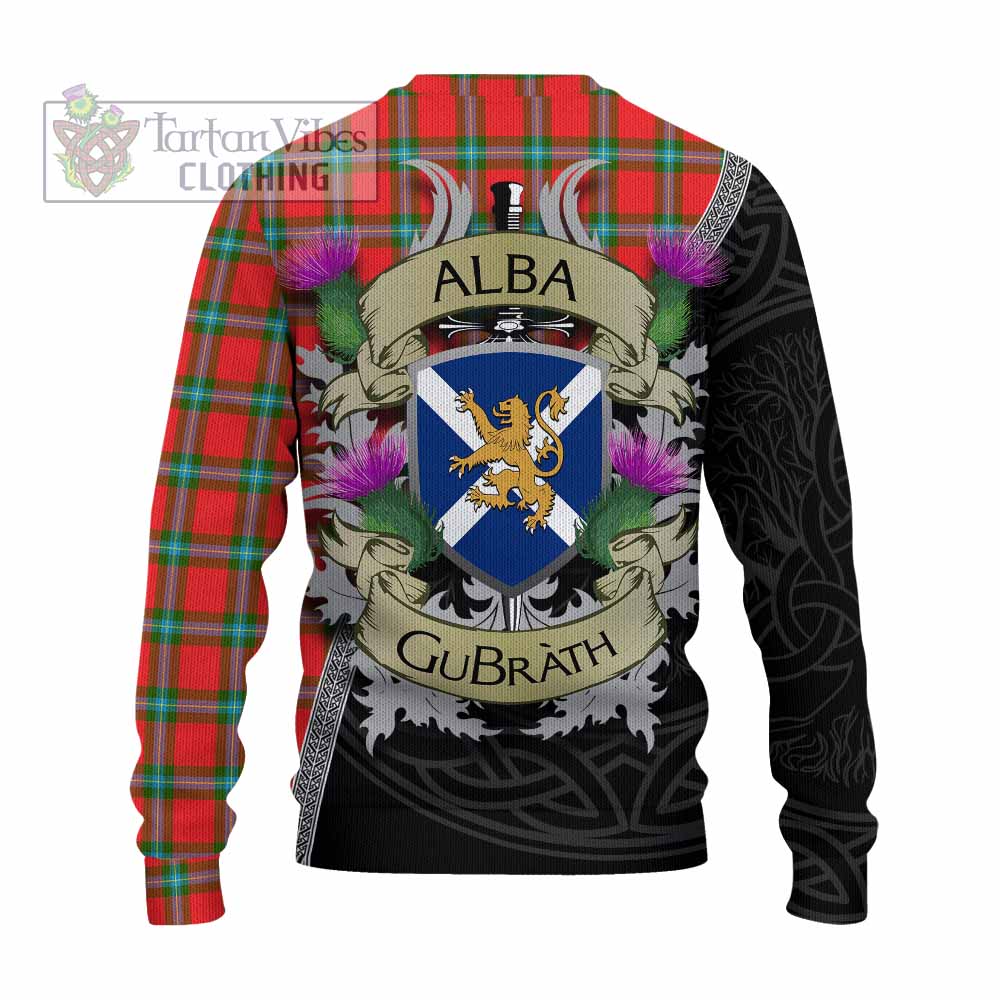 Tartan Vibes Clothing MacLaine (McLaine) Tartan Family Crest Knitted Sweater Lion Rampant Royal Thistle Shield Celtic Inspired