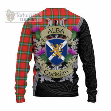 Tartan Vibes Clothing MacLaine (McLaine) Tartan Family Crest Knitted Sweater Lion Rampant Royal Thistle Shield Celtic Inspired