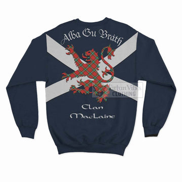 Tartan Vibes Clothing MacLaine (McLaine) Tartan Lion Rampant Sweatshirt – Proudly Display Your Heritage with Alba Gu Brath and Clan Name