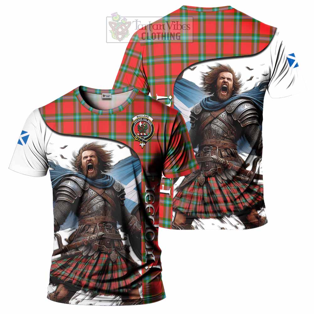 MacLaine (McLaine) Crest Tartan T-Shirt Inspired by the Freedom of Scottish Warrior