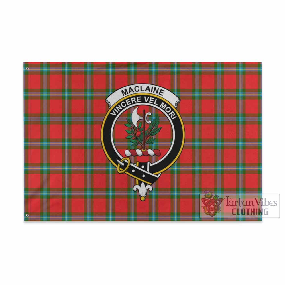 Tartan Vibes Clothing MacLaine (McLaine) Tartan House Flag with Family Crest