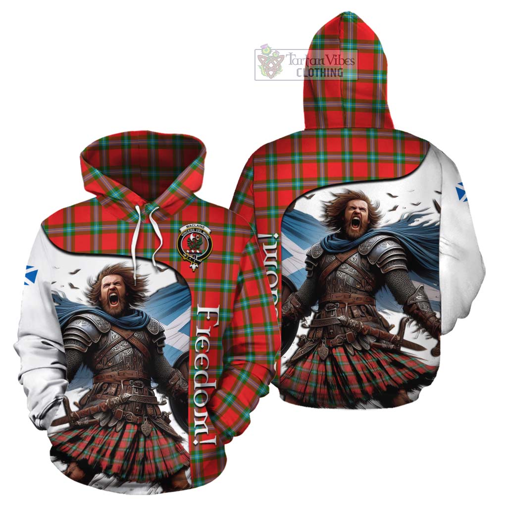Tartan Vibes Clothing MacLaine (McLaine) Crest Tartan Cotton Hoodie Inspired by the Freedom of Scottish Warrior