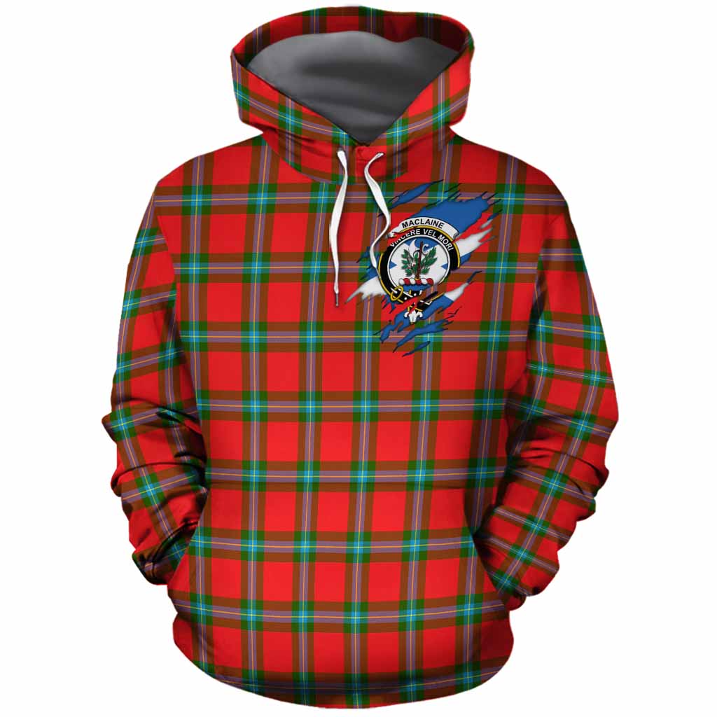 MacLaine (McLaine) Clan Crest In Me Tartan Cotton Hoodie Scotland Flag Style