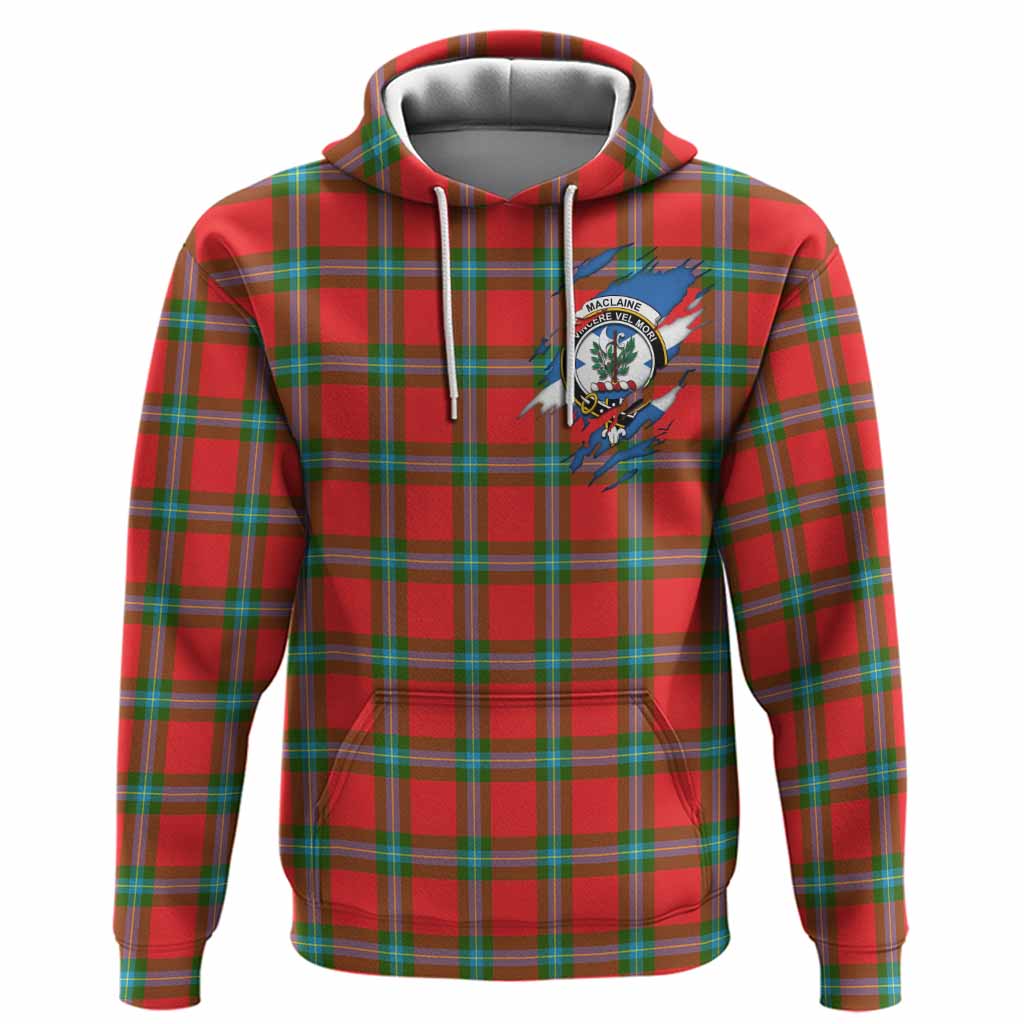 MacLaine (McLaine) Clan Crest In Me Tartan Hoodie Scotland Flag Style
