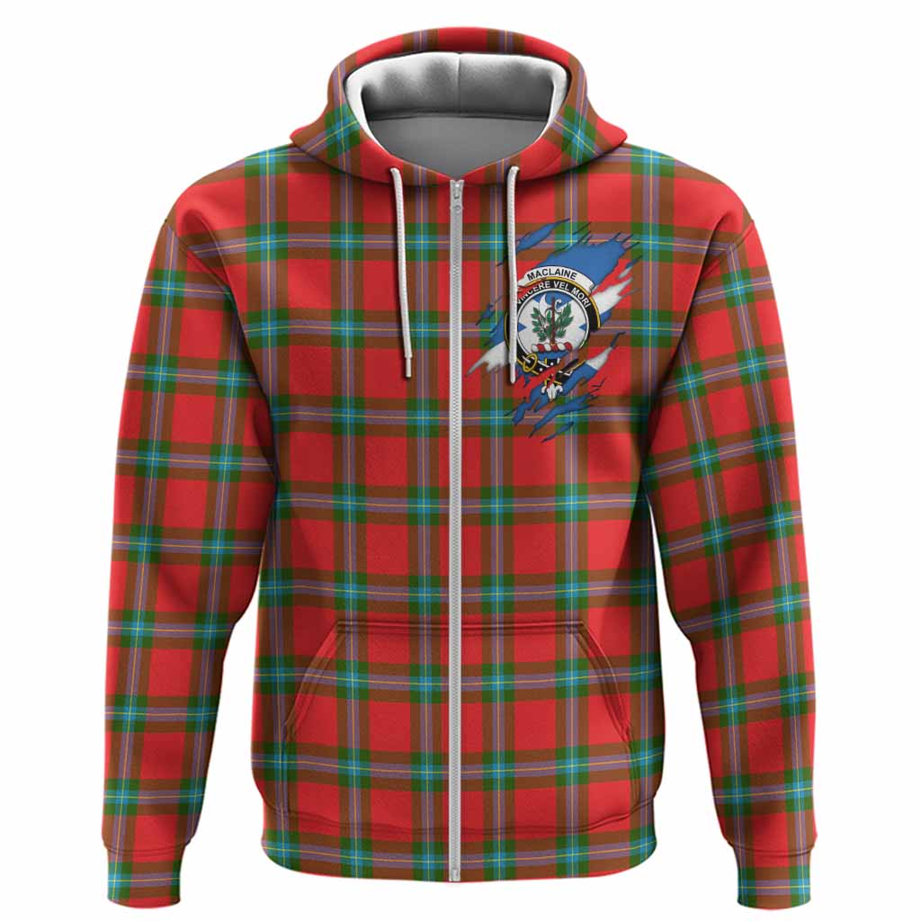 MacLaine (McLaine) Clan Crest In Me Tartan Hoodie Scotland Flag Style