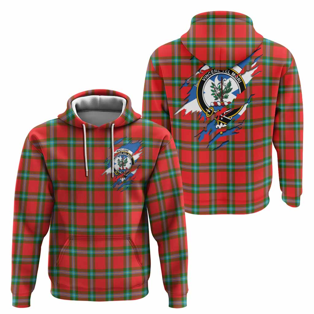 MacLaine (McLaine) Clan Crest In Me Tartan Hoodie Scotland Flag Style