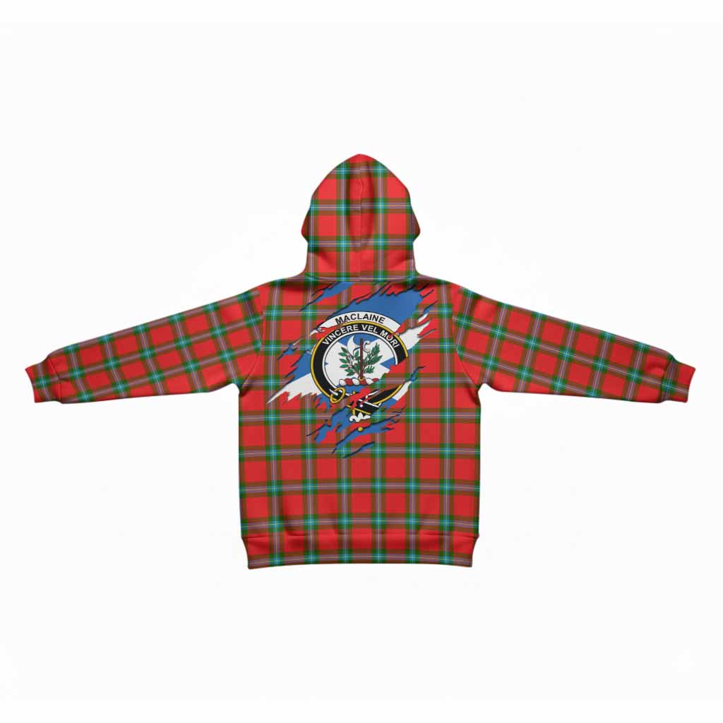 MacLaine (McLaine) Clan Crest In Me Tartan Kid Hoodie Scotland Flag Style