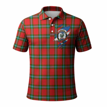 MacLaine (McLaine) Clan Crest In Me Tartan Polo Shirt Scotland Flag Style