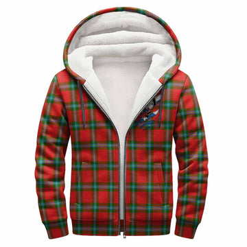 MacLaine (McLaine) Clan Crest In Me Tartan Sherpa Hoodie Scotland Flag Style