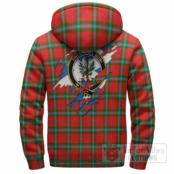 MacLaine (McLaine) Clan Crest In Me Tartan Sherpa Hoodie Scotland Flag Style