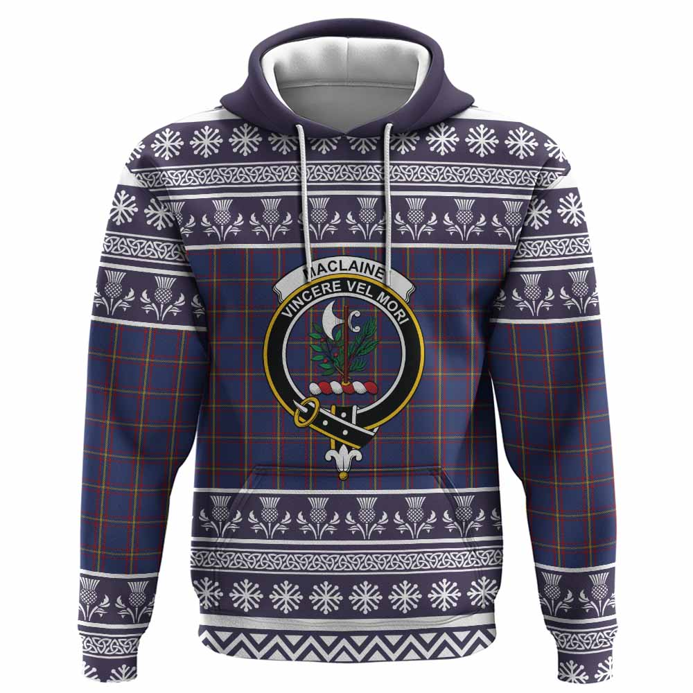 MacLaine (McLaine) Clan Tartan Christmas Hoodie with Family Crest - Tartan Vibes Clothing