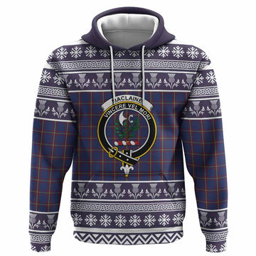MacLaine (McLaine) Clan Tartan Christmas Hoodie with Family Crest
