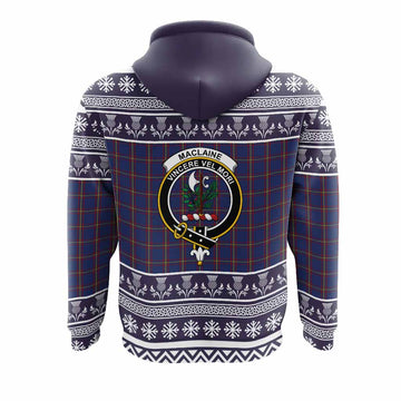 MacLaine (McLaine) Clan Tartan Christmas Hoodie with Family Crest