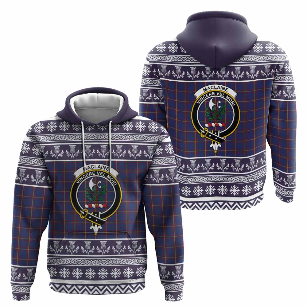 MacLaine (McLaine) Clan Tartan Christmas Hoodie with Family Crest - Tartan Vibes Clothing