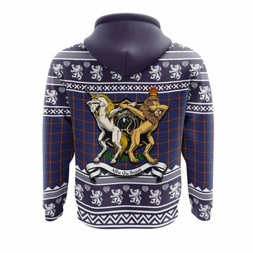 MacLaine (McLaine) Clan Tartan Crest Christmas Hoodie Coat of Arms Funny Style