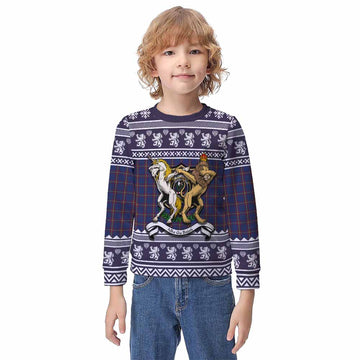MacLaine (McLaine) Clan Tartan Crest Christmas Kid Ugly Sweatshirt Coat of Arms Funny Style