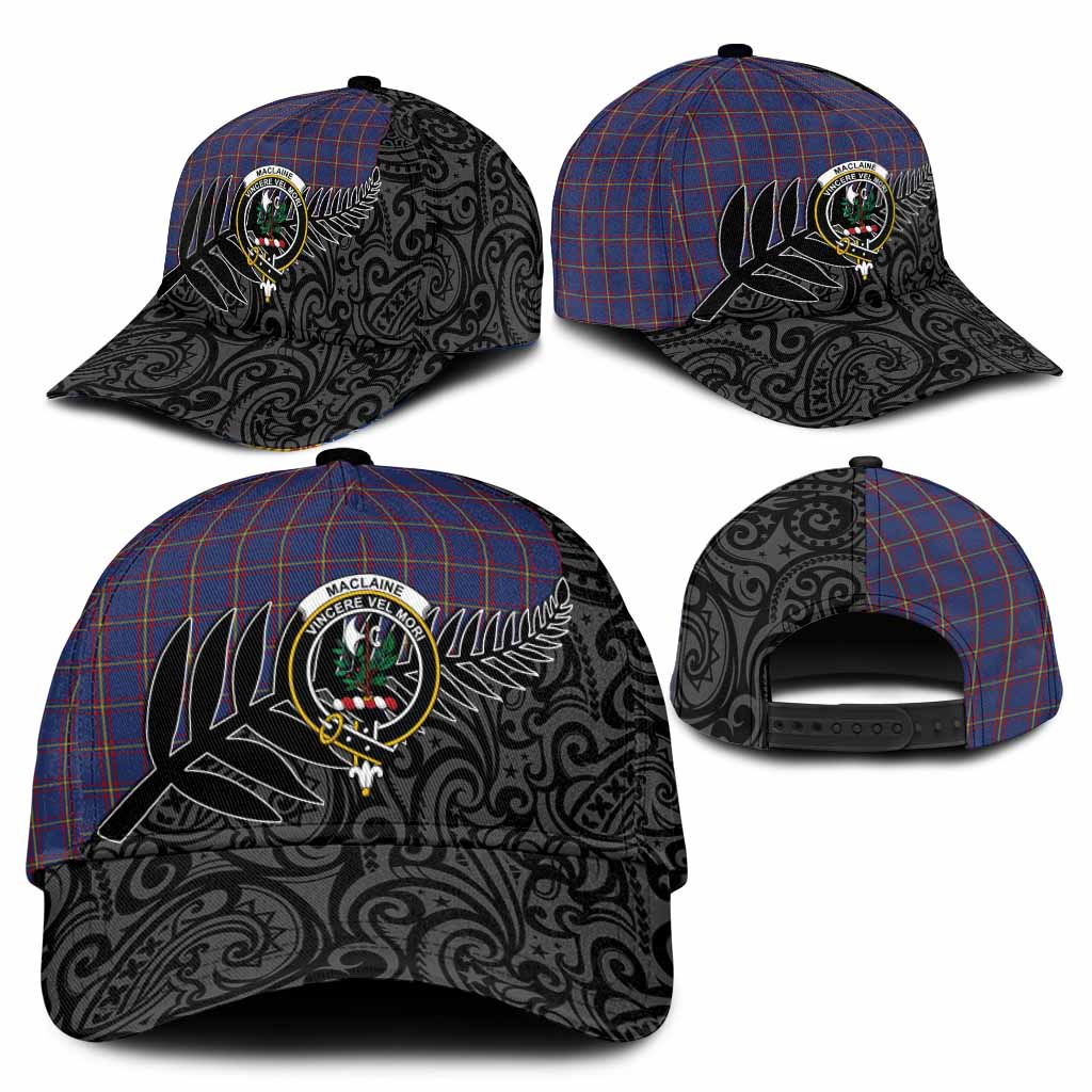 MacLaine (McLaine) Crest Tartan Classic Cap with New Zealand Silver Fern Half Style