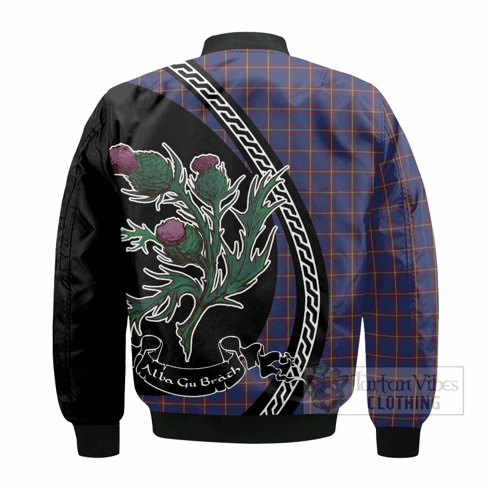 MacLaine (McLaine) Family Crest Tartan Bomber Jacket Alba Thistle Inspired - Tartan Vibes Clothing