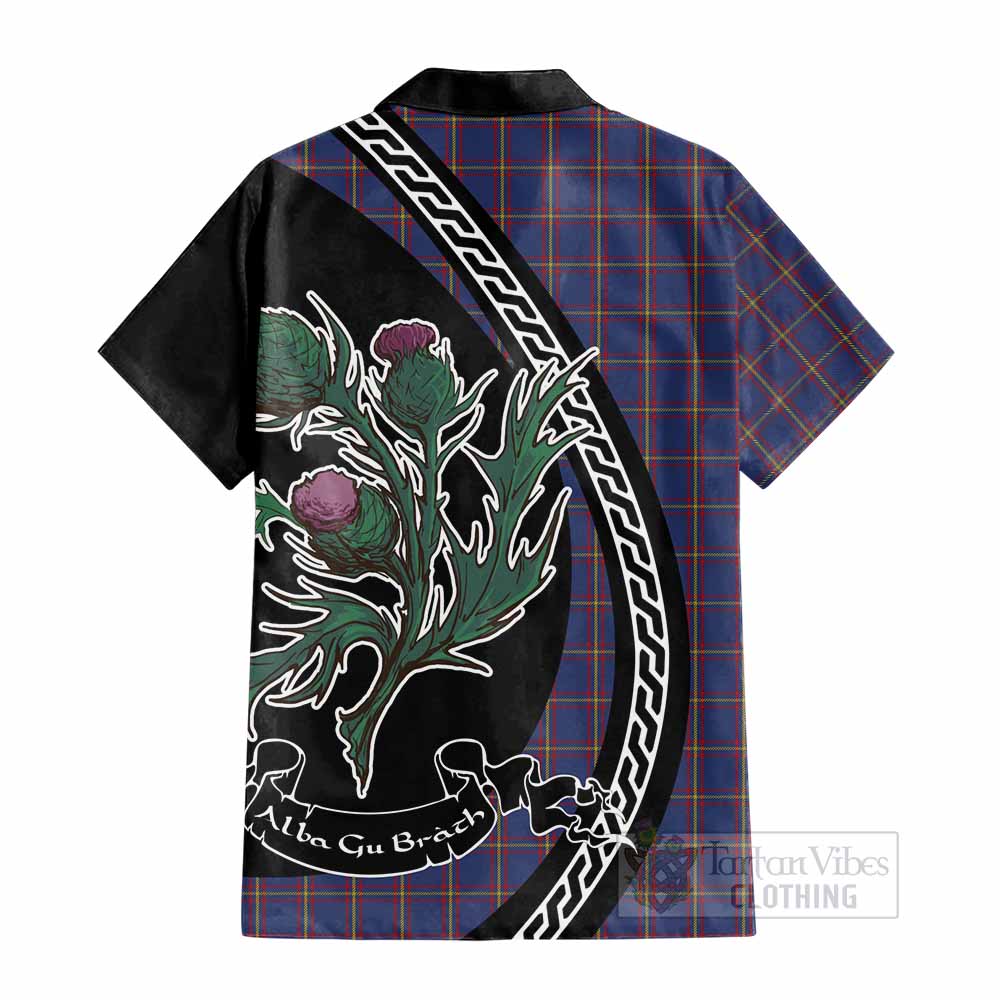 MacLaine (McLaine) Family Crest Tartan Cotton Hawaiian Shirt Alba Thistle Inspired - Tartan Vibes Clothing