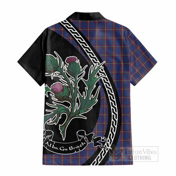 MacLaine (McLaine) Family Crest Tartan Cotton Hawaiian Shirt Alba Thistle Inspired - Tartan Vibes Clothing