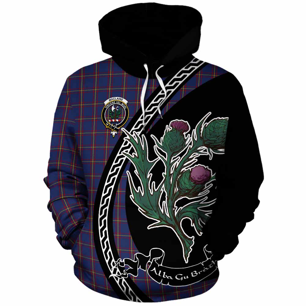 MacLaine (McLaine) Family Crest Tartan Cotton Hoodie Alba Thistle Inspired - Tartan Vibes Clothing
