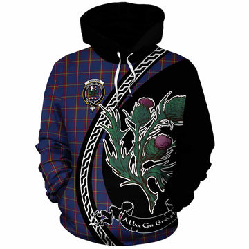 MacLaine (McLaine) Family Crest Tartan Cotton Hoodie Alba Thistle Inspired