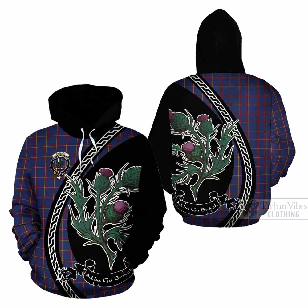 MacLaine (McLaine) Family Crest Tartan Cotton Hoodie Alba Thistle Inspired - Tartan Vibes Clothing