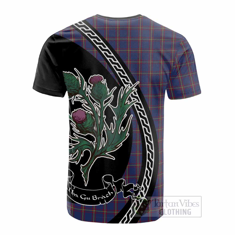 MacLaine (McLaine) Family Crest Tartan Cotton T-shirt Alba Thistle Inspired - Tartan Vibes Clothing