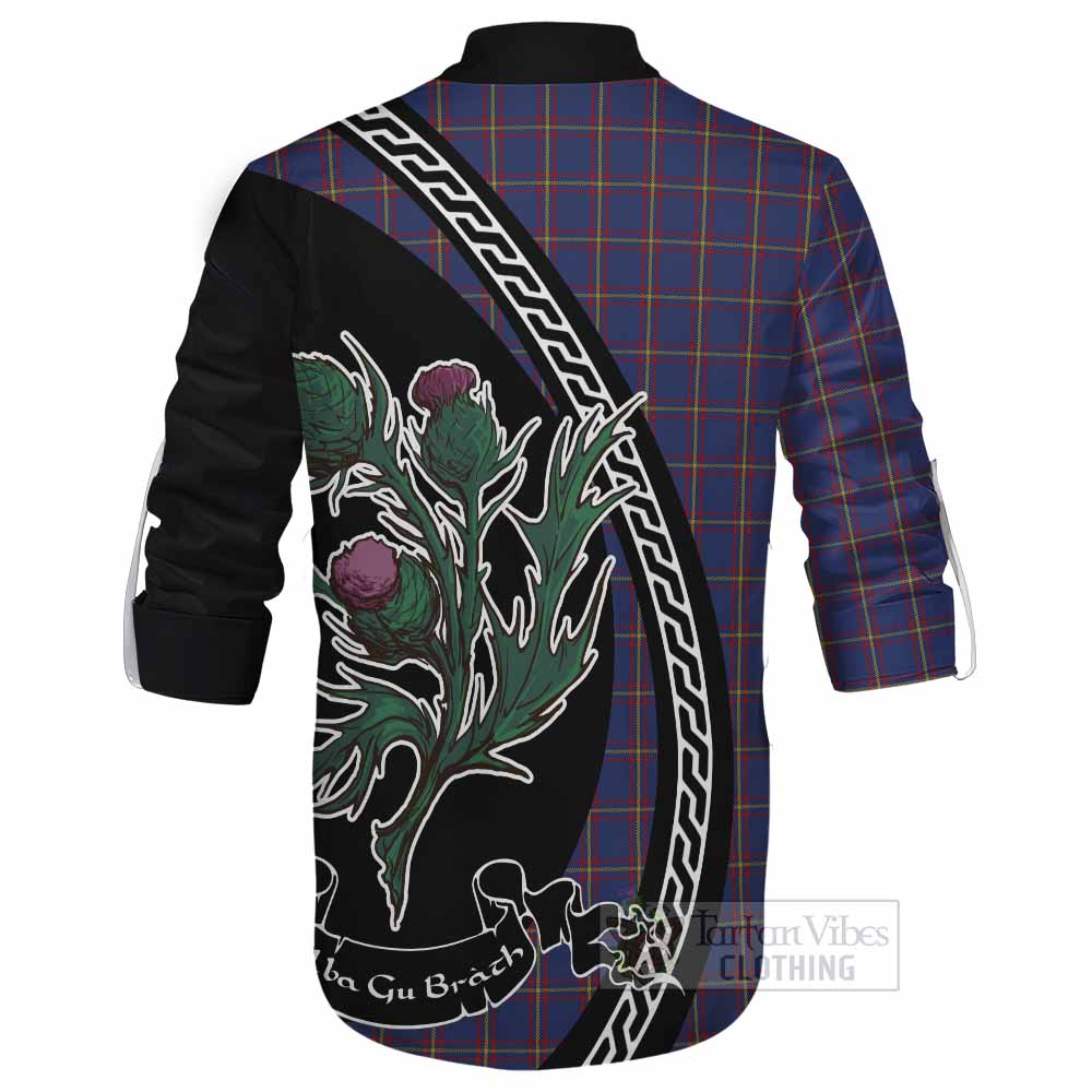 MacLaine (McLaine) Family Crest Tartan Ghillie Shirt Alba Thistle Inspired - Tartan Vibes Clothing
