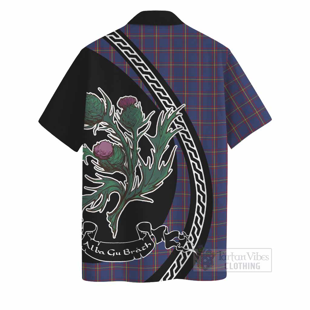 MacLaine (McLaine) Family Crest Tartan Hawaiian Shirt Alba Thistle Inspired - Tartan Vibes Clothing