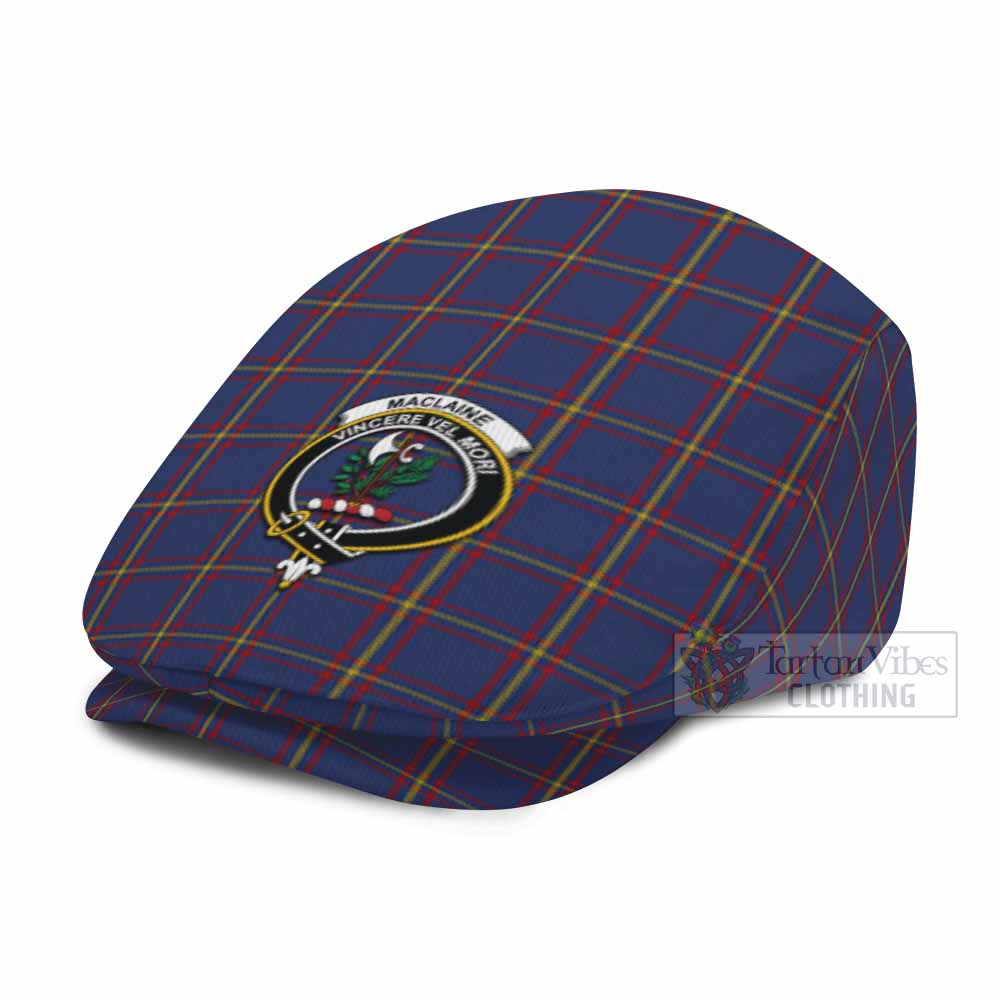 MacLaine (McLaine) Family Crest Tartan Jeff Cap, Tartan Flat Cap