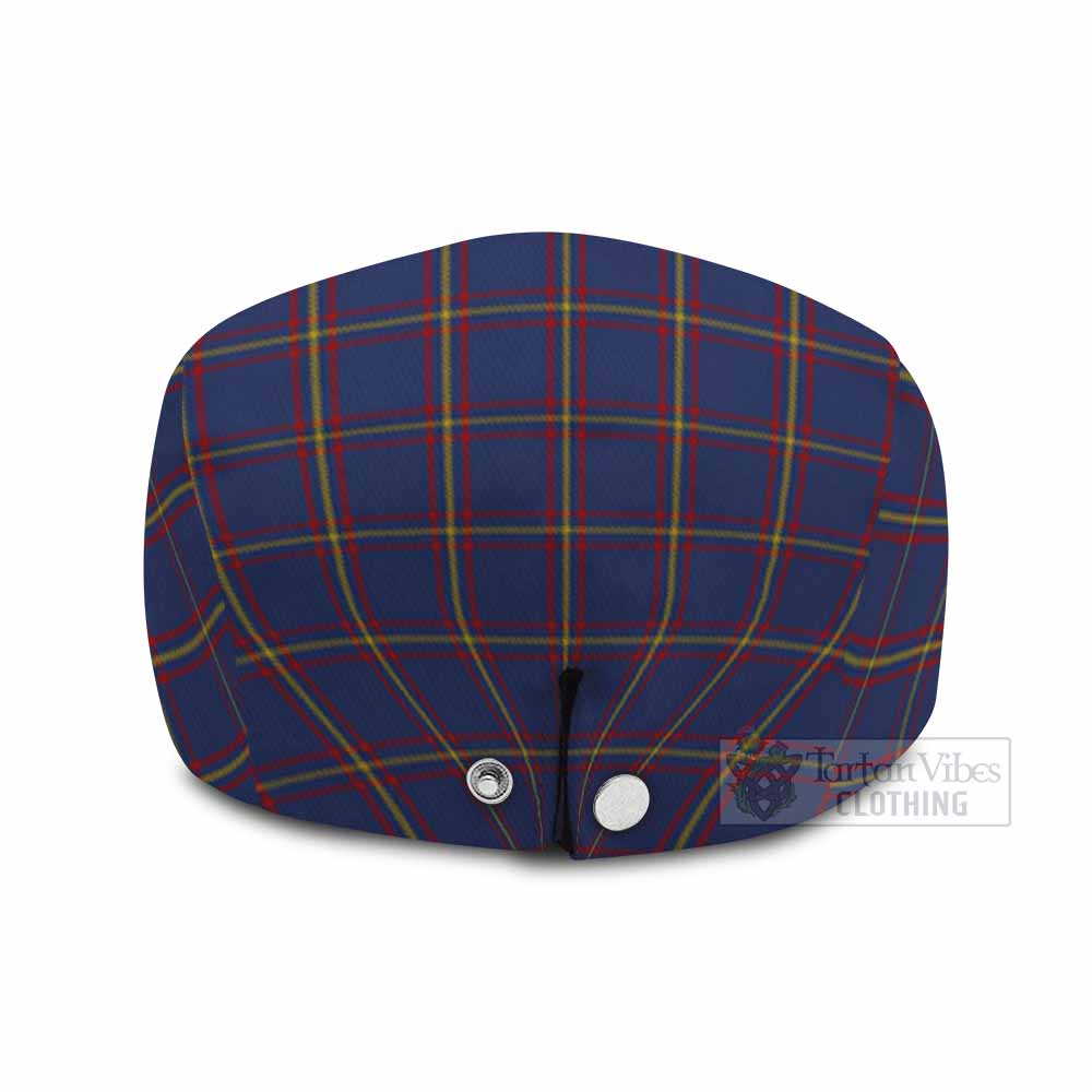 MacLaine (McLaine) Family Crest Tartan Jeff Cap, Tartan Flat Cap