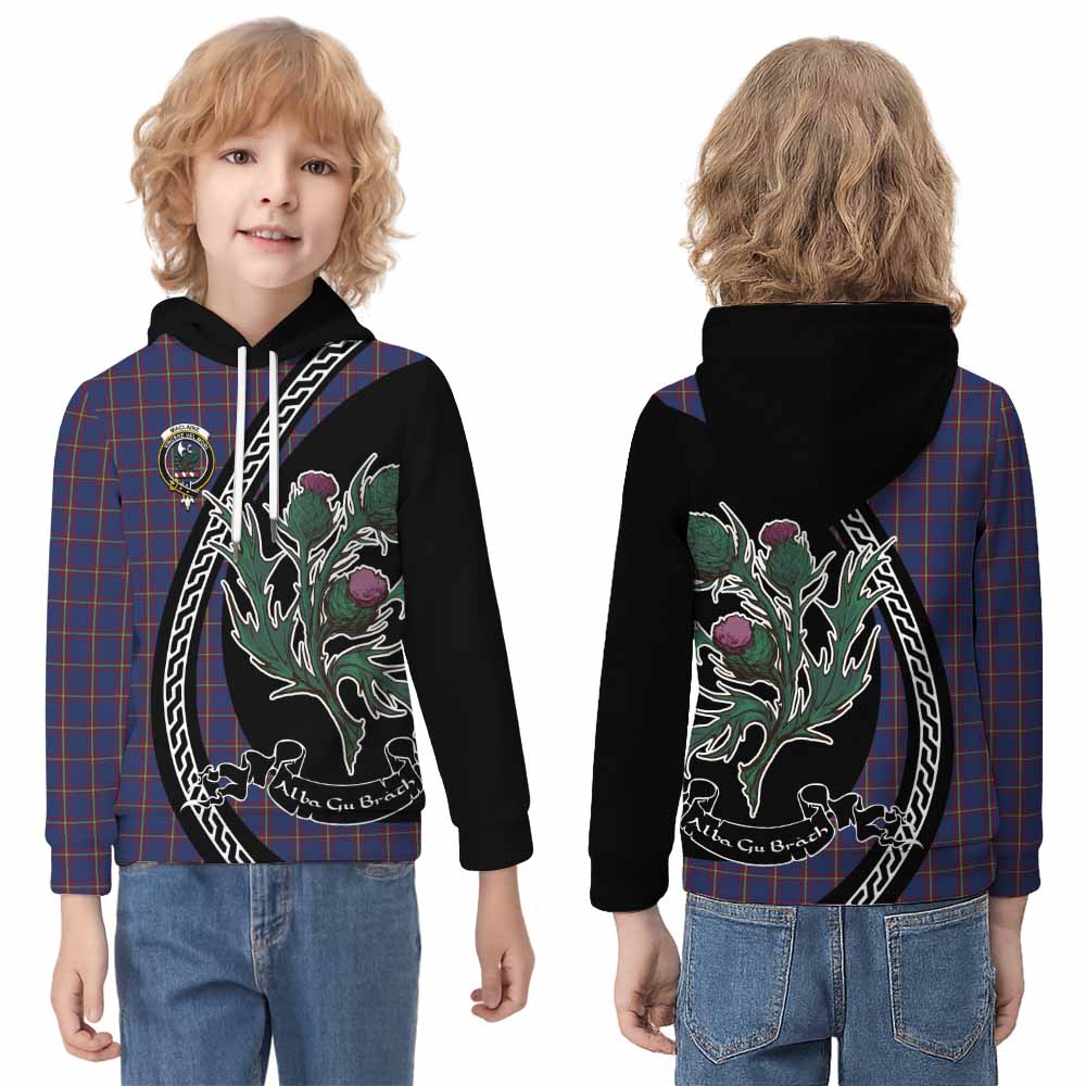 MacLaine (McLaine) Family Crest Tartan Kid Hoodie Alba Thistle Inspired - Tartan Vibes Clothing
