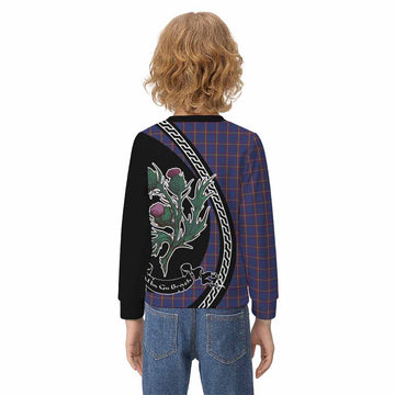 MacLaine (McLaine) Family Crest Tartan Kid Knitted Sweatshirt Alba Thistle Inspired - Tartan Vibes Clothing