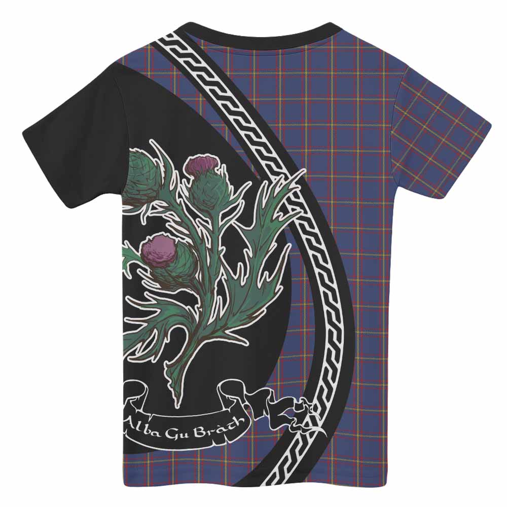 MacLaine (McLaine) Family Crest Tartan Kid T-shirt Alba Thistle Inspired - Tartan Vibes Clothing
