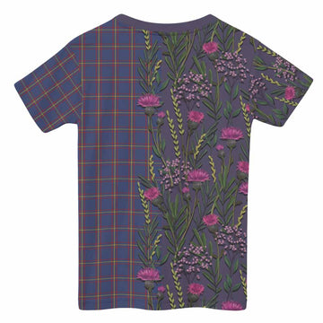 MacLaine (McLaine) Family Crest Tartan Kid T-shirt Scottish Thistle Flower Pattern Half Style - Tartan Vibes Clothing