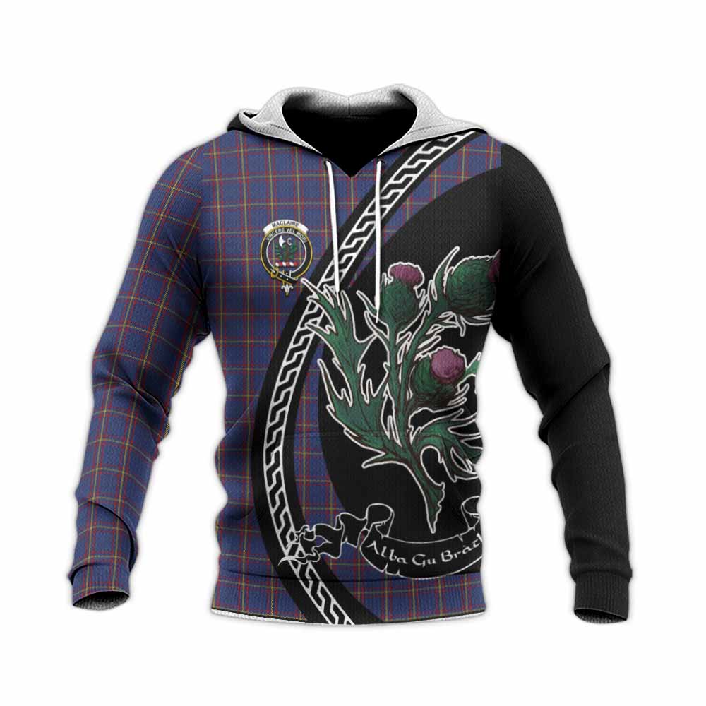 MacLaine (McLaine) Family Crest Tartan Knitted Hoodie Alba Thistle Inspired - Tartan Vibes Clothing
