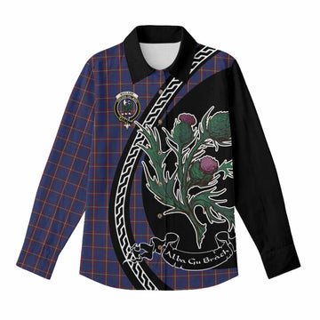 MacLaine (McLaine) Family Crest Tartan Women Casual Shirt Alba Thistle Inspired