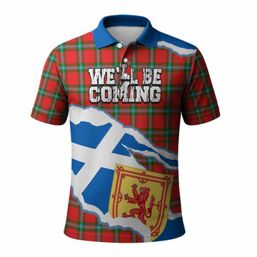 MacLaine (McLaine) Scotland Football Tartan Polo Shirt We'll Be Coming