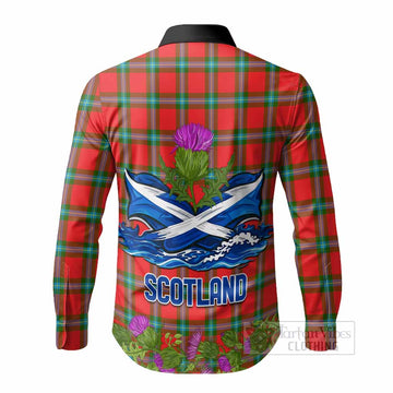 MacLaine (McLaine) Scotland Tartan Crest Thistle Heritage Long Sleeve Button Shirts