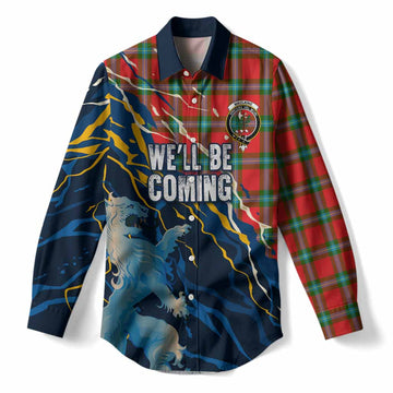 MacLaine (McLaine) Scotland Tartan Women Casual Shirt WC2026 Football - We'll Be Coming