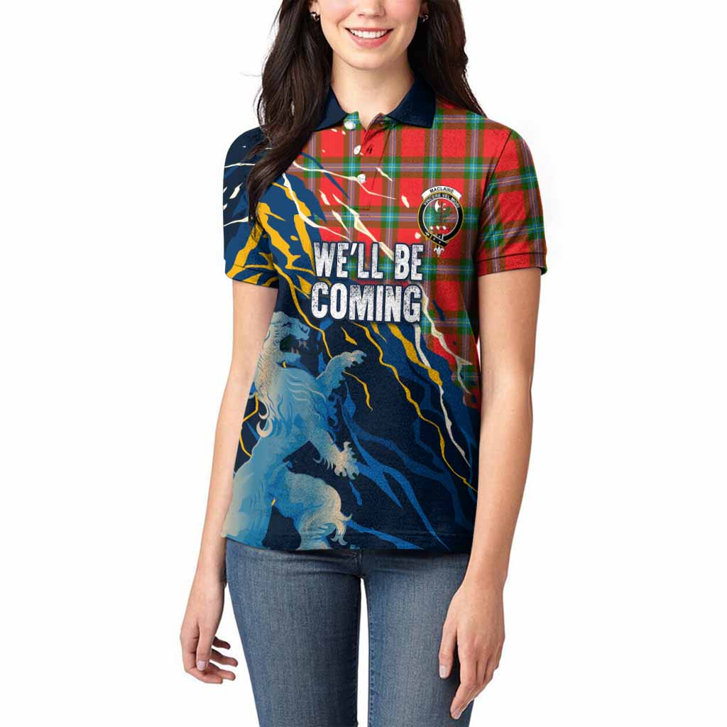 MacLaine (McLaine) Scotland Tartan Women Polo Shirt WC2026 Football - We'll Be Coming