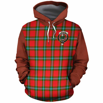 MacLaine (McLaine) Tartan Accent Cotton Hoodie with Family Crest