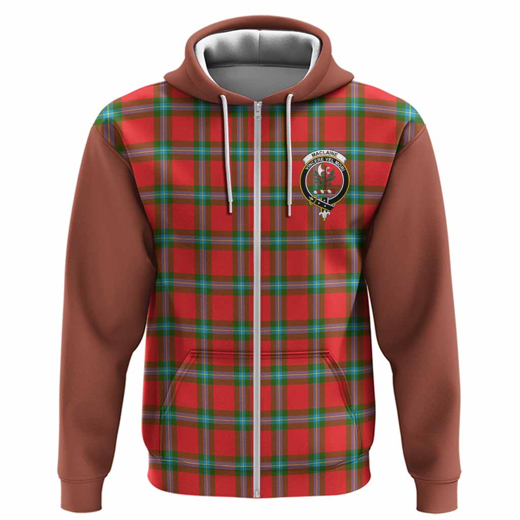 MacLaine (McLaine) Tartan Accent Hoodie with Family Crest