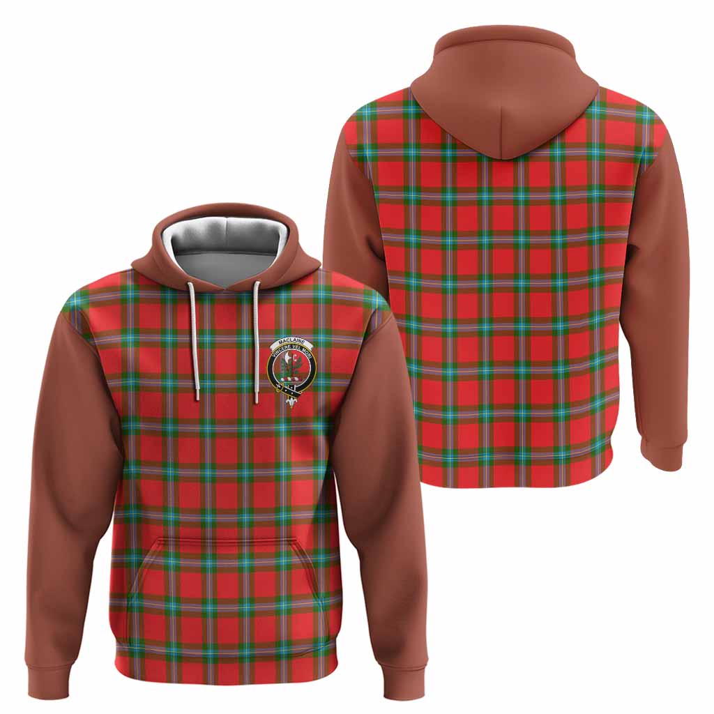 MacLaine (McLaine) Tartan Accent Hoodie with Family Crest