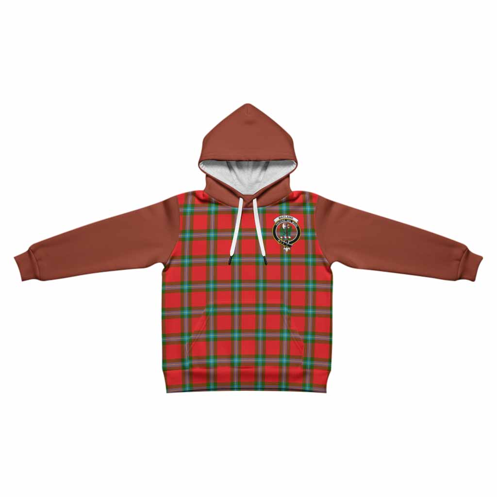 MacLaine (McLaine) Tartan Accent Kid Hoodie with Family Crest