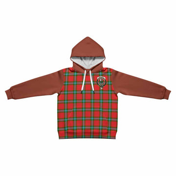 MacLaine (McLaine) Tartan Accent Kid Hoodie with Family Crest