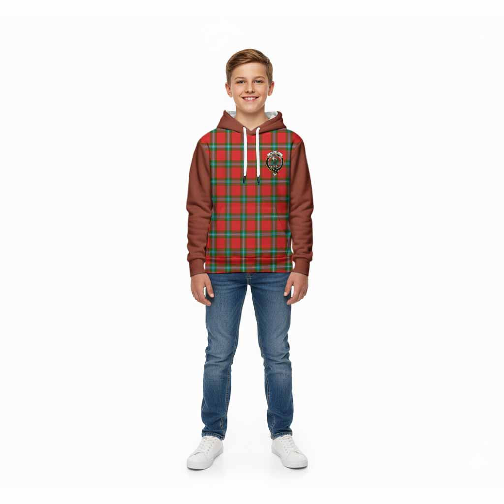 MacLaine (McLaine) Tartan Accent Kid Hoodie with Family Crest