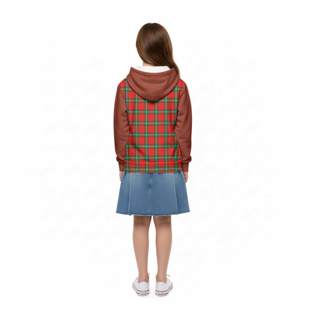 MacLaine (McLaine) Tartan Accent Kid Hoodie with Family Crest