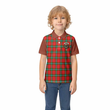 MacLaine (McLaine) Tartan Accent Kid Polo Shirt with Family Crest